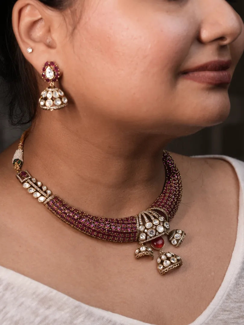 Ruby Hasli Necklace set