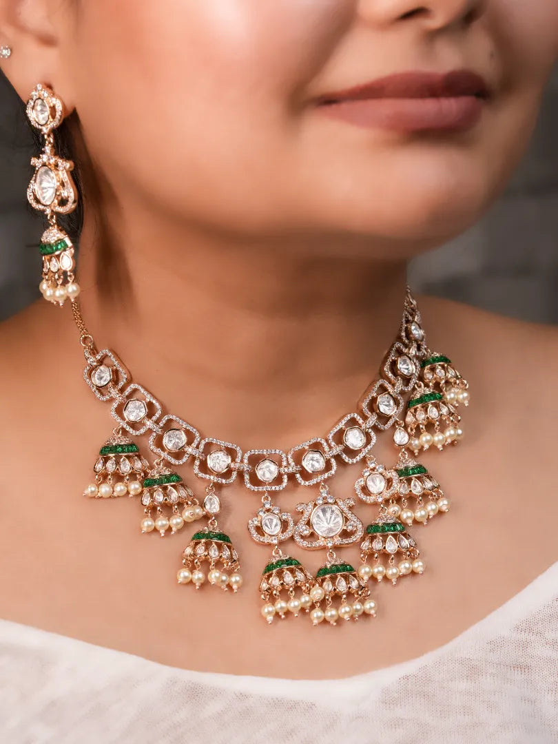 Gulnaaz Kundan Waterfall Necklace