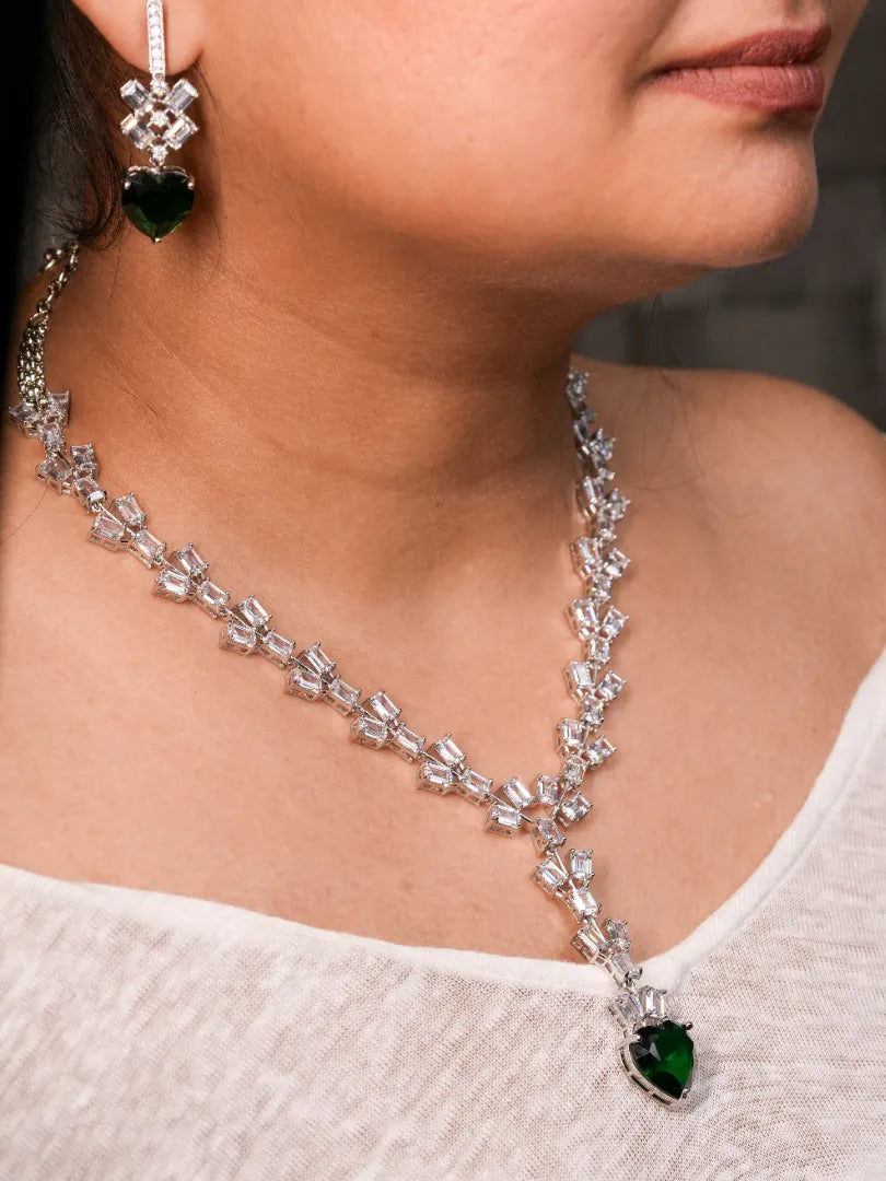 I heart You Emerald Necklace Set
