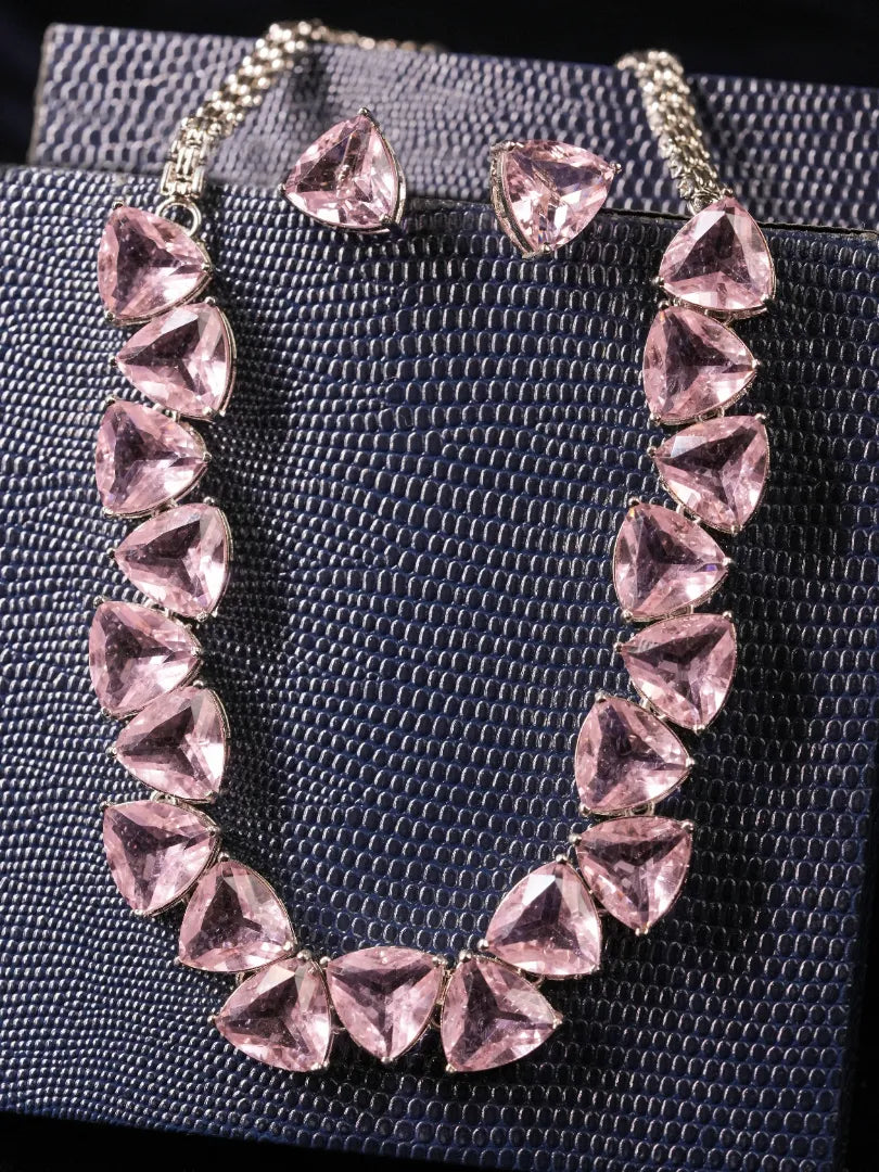 Aurora Pink Flame Sapphire Necklace