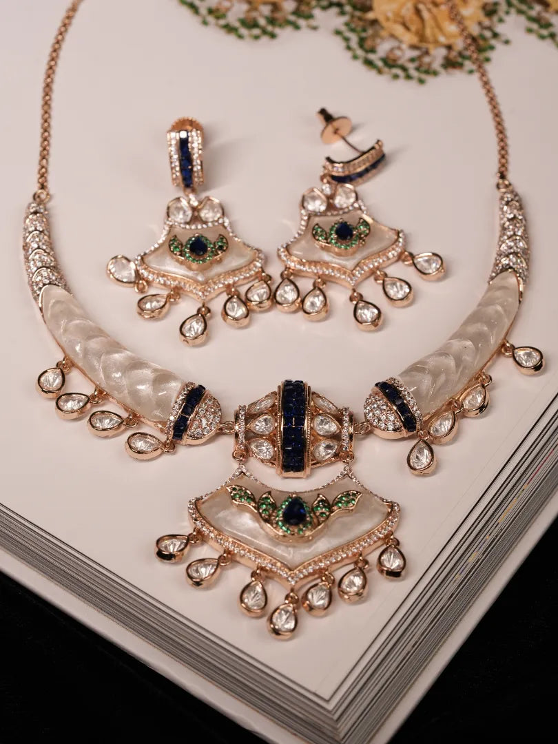 Timeless Ruhaani Mother Of Pearl Necklace Set