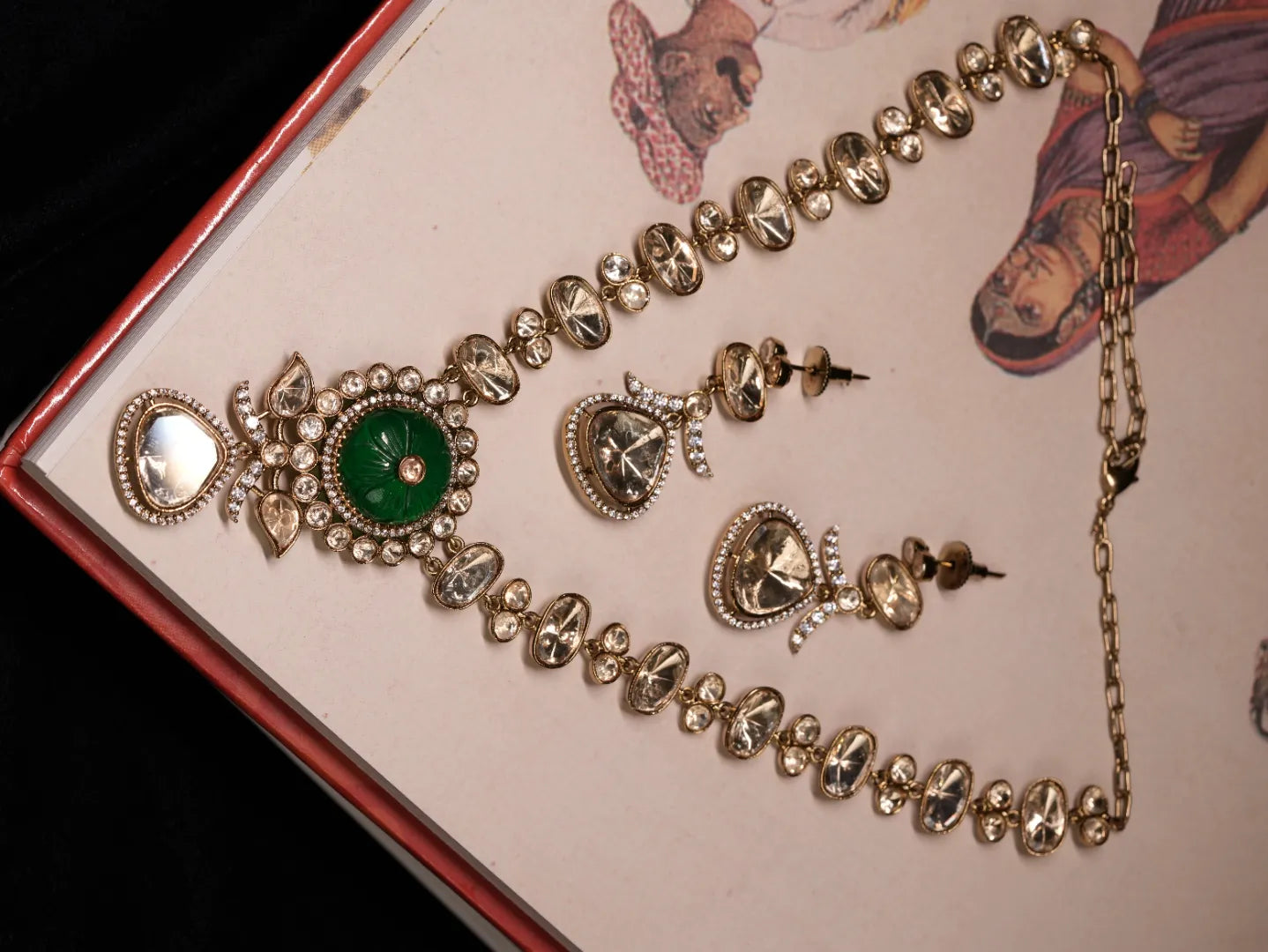 Green Gulzaar Timeless Pendant Set