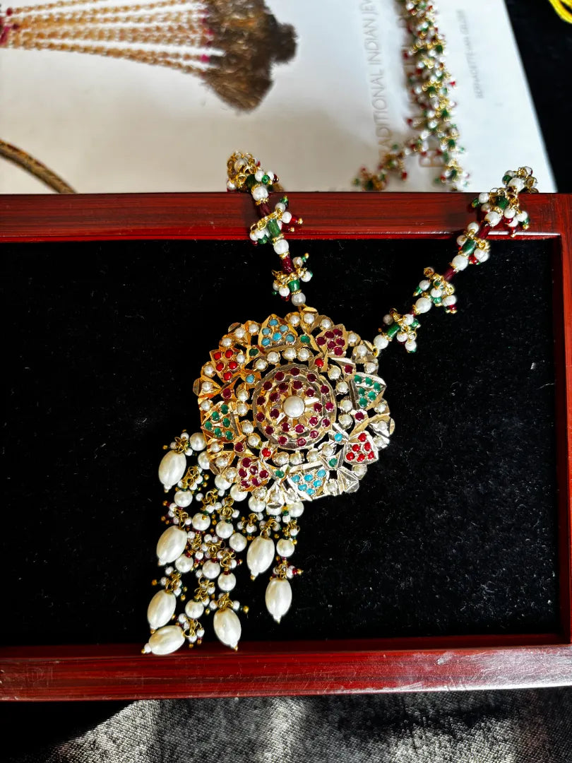 Ratnam Jadau Multicolor Pendant