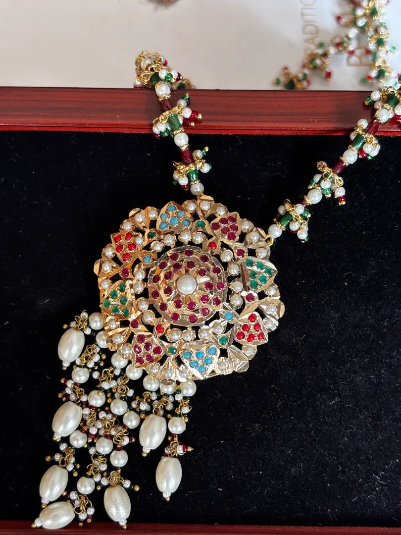 Ratnam Jadau Multicolor Pendant