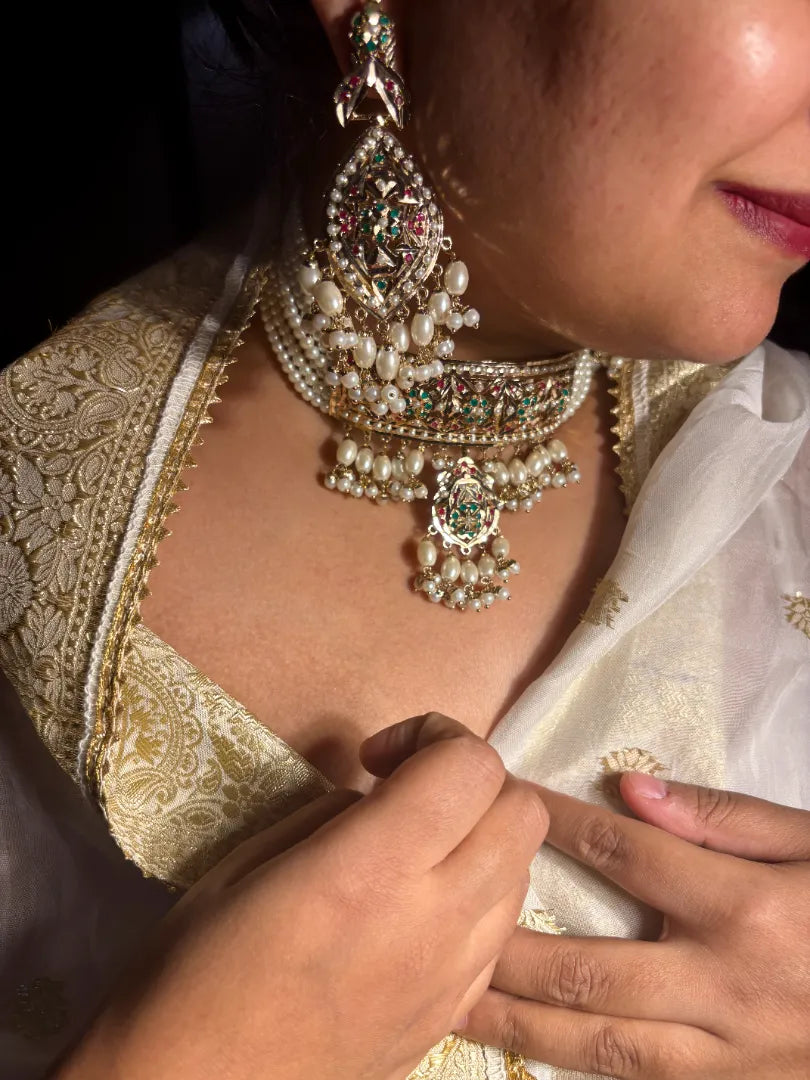 Gulmehar Jadau Choker