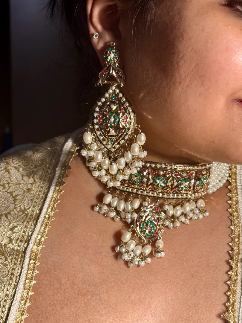 Gulmehar Jadau Choker