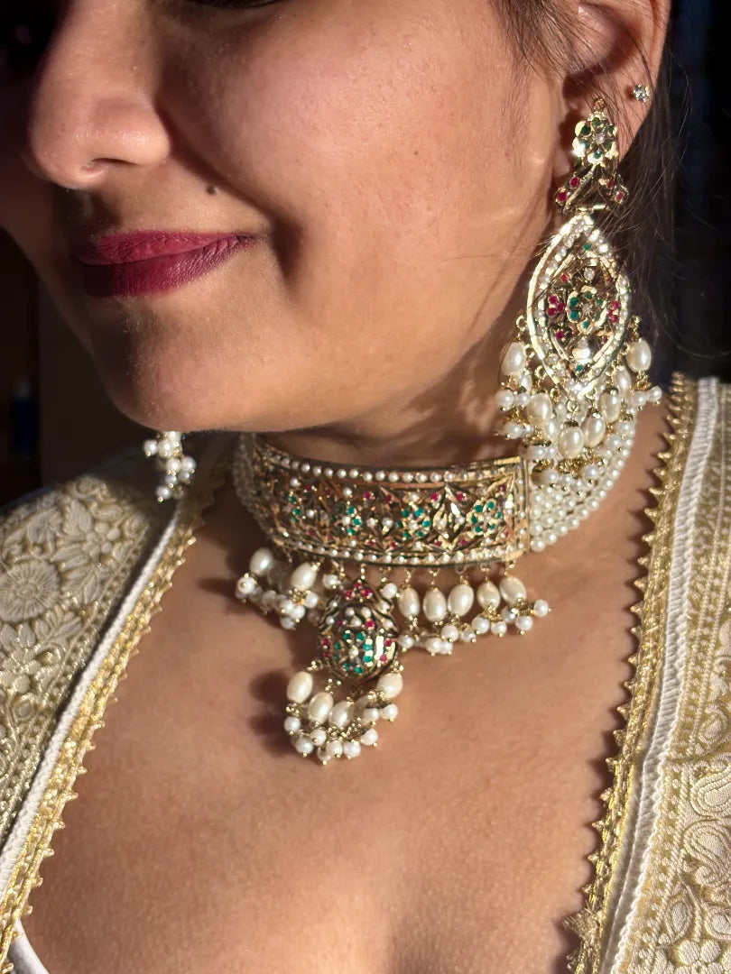 Gulmehar Jadau Choker