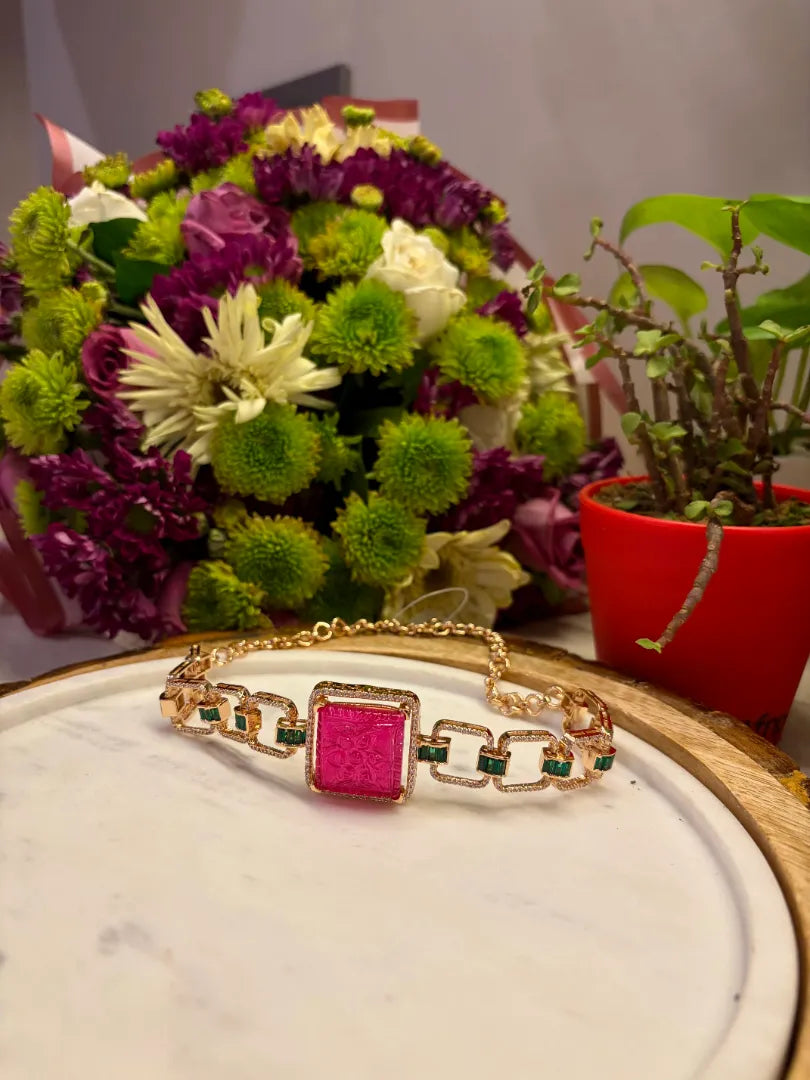 Ethereal Bloom Green Choker Set