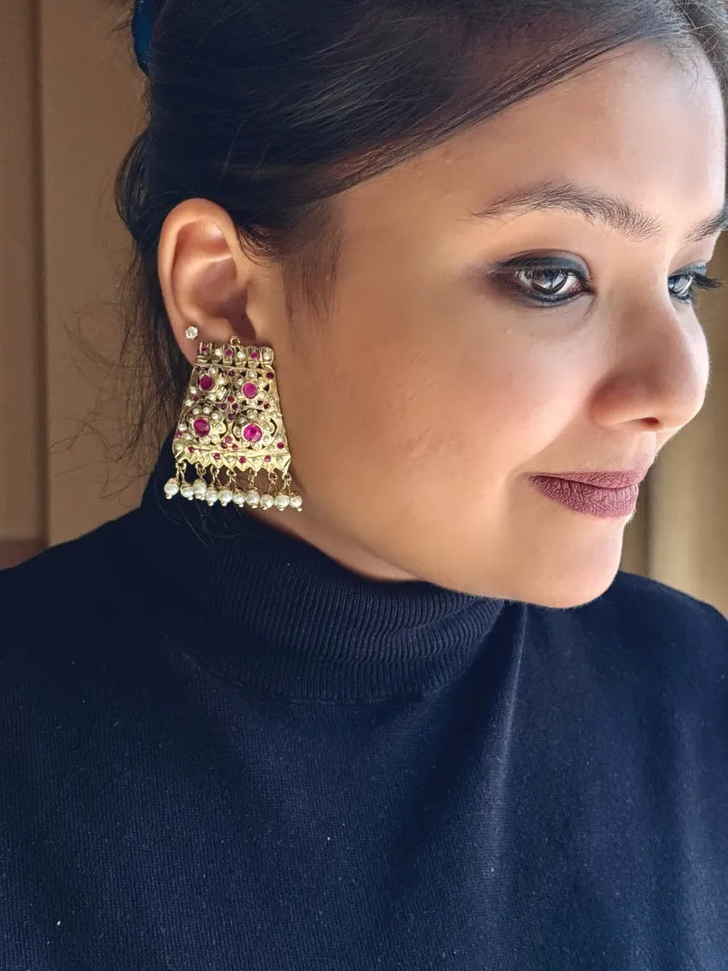 22k gold plated Adaa Statement Ruby Tops