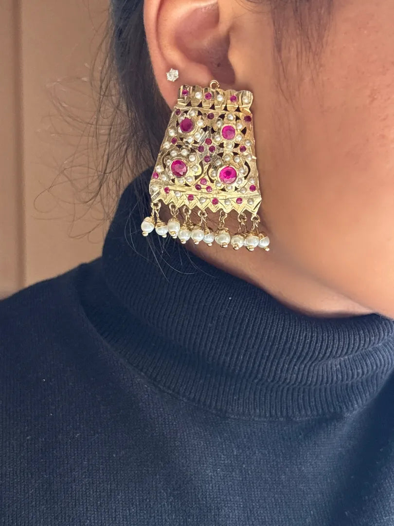 22k gold plated Adaa Statement Ruby Tops