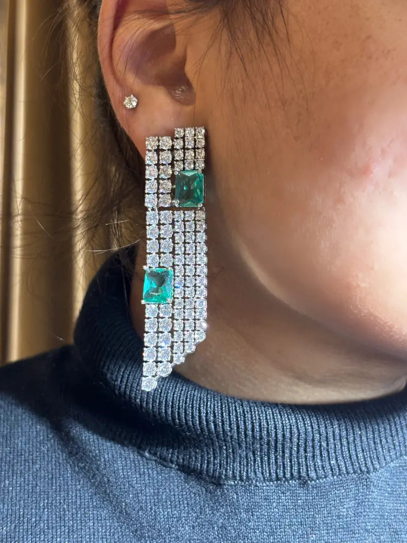 Aqua Ripple Danglers