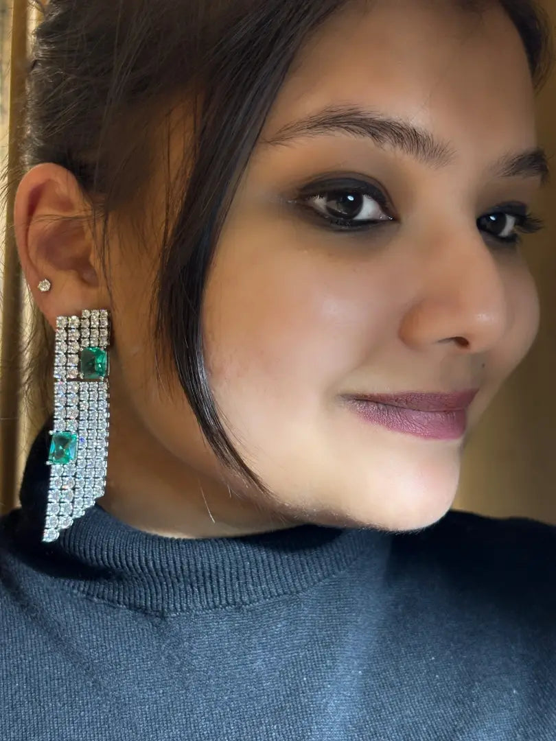 Aqua Ripple Danglers