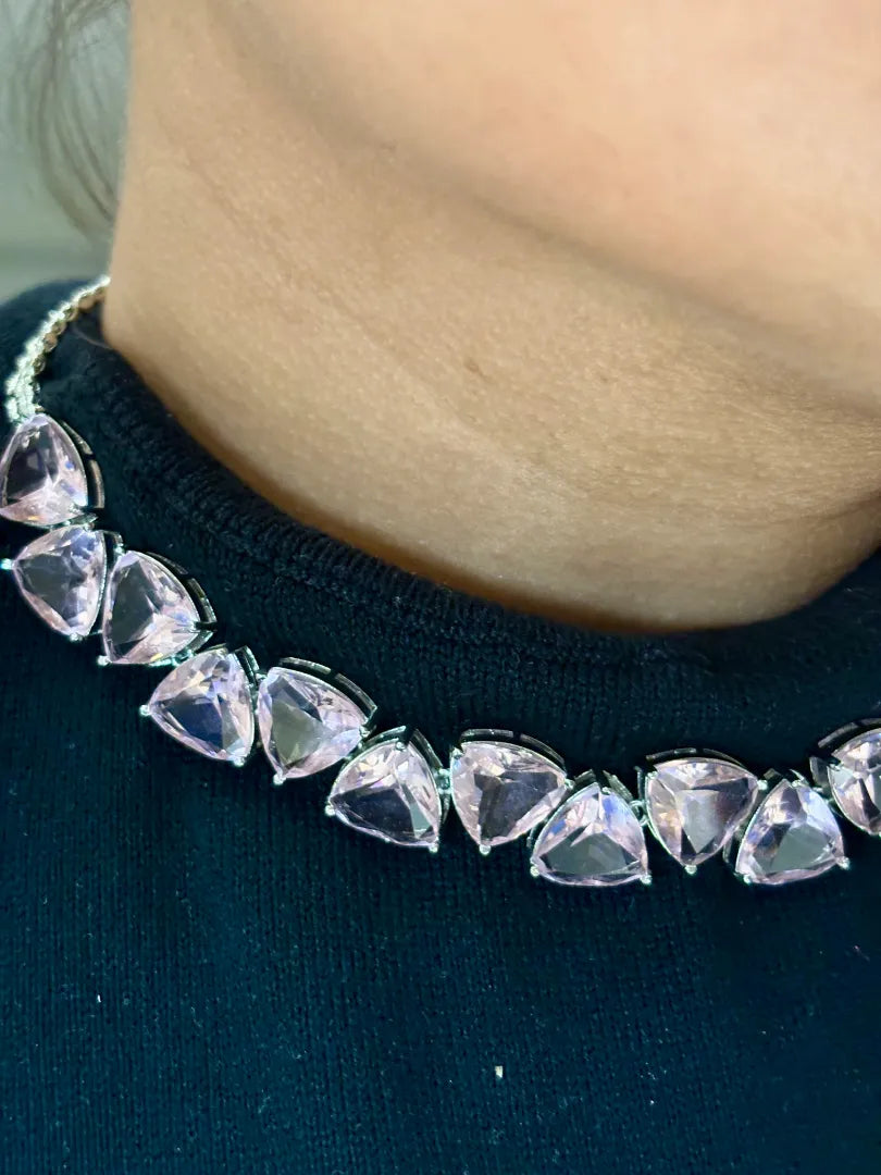 Aurora Pink Flame Sapphire Necklace