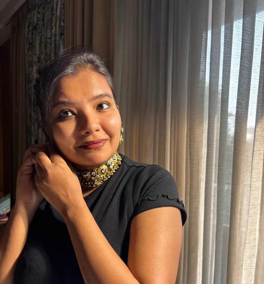 Kanaka Heritage Polki Meenakari Set