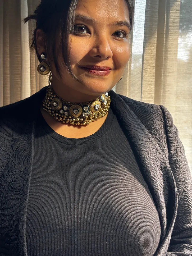 Kanaka Heritage Polki Meenakari Set