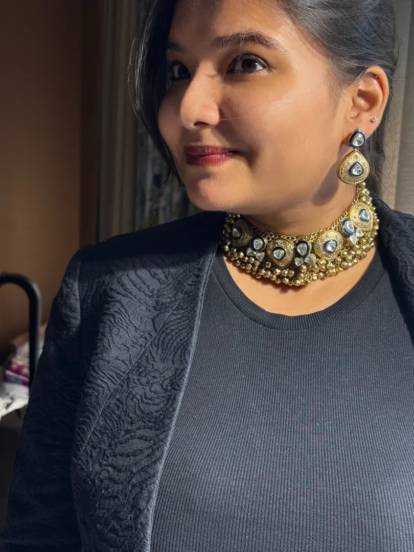 Kanaka Heritage Polki Meenakari Set