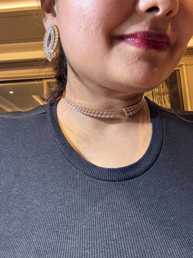 Diamond Studded Wraparound Necklace