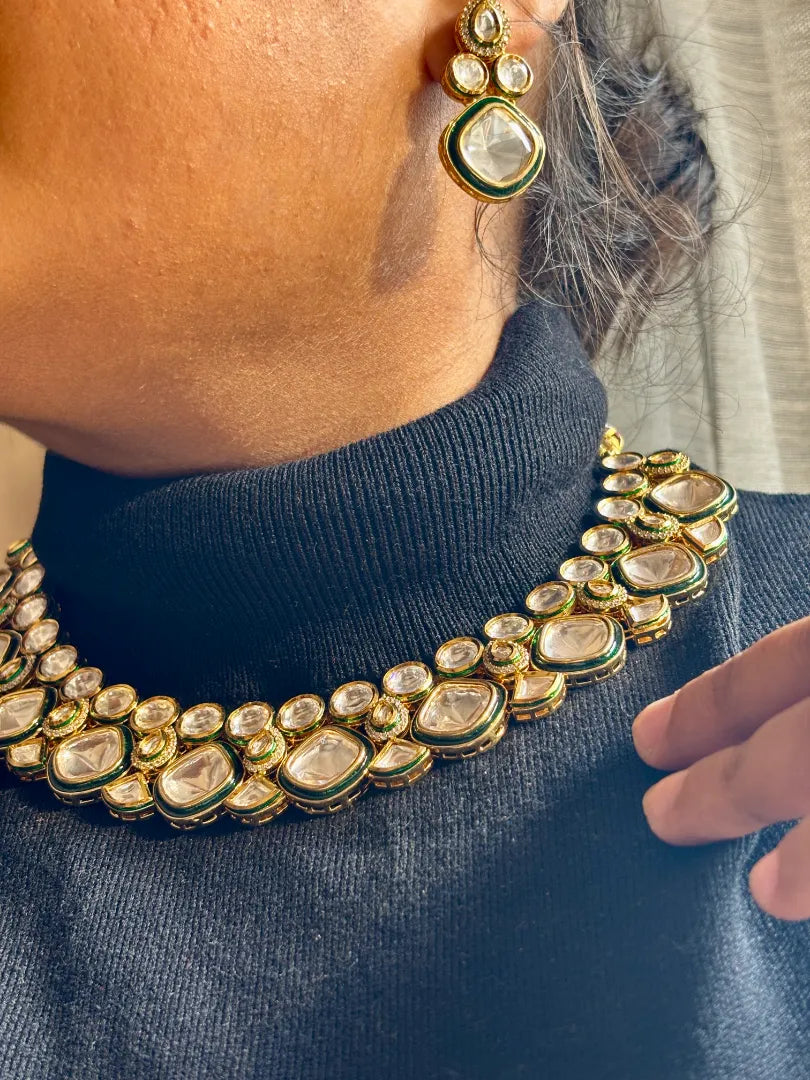 Uncut Kundan Polki Statement Necklace