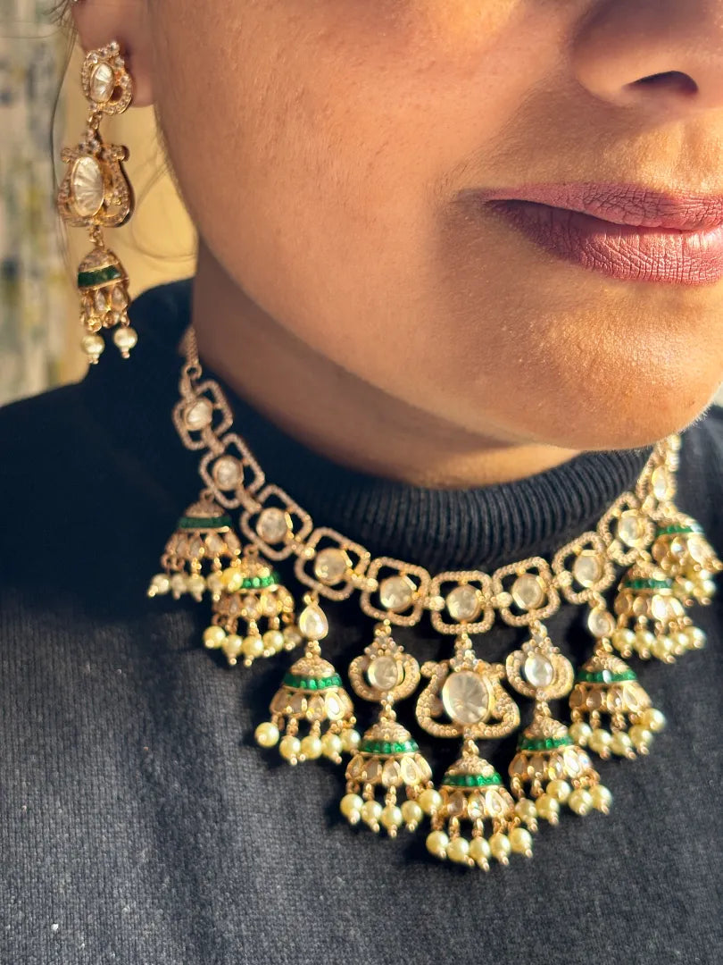 Gulnaaz Kundan Waterfall Necklace