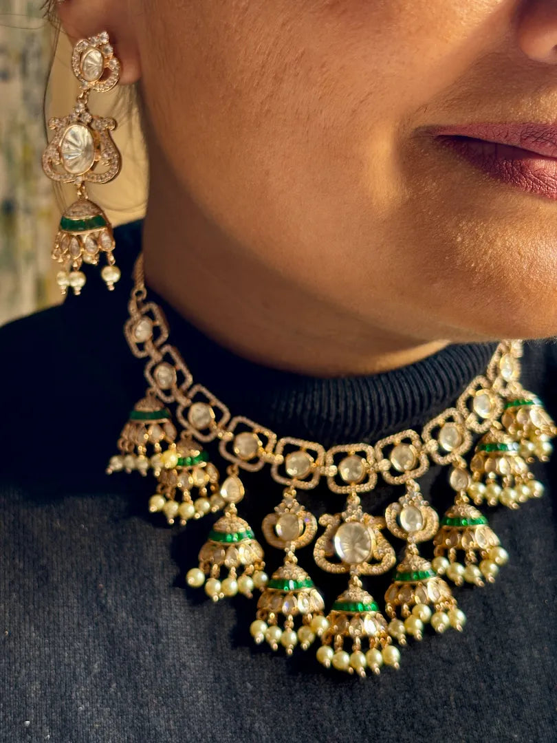 Gulnaaz Kundan Waterfall Necklace