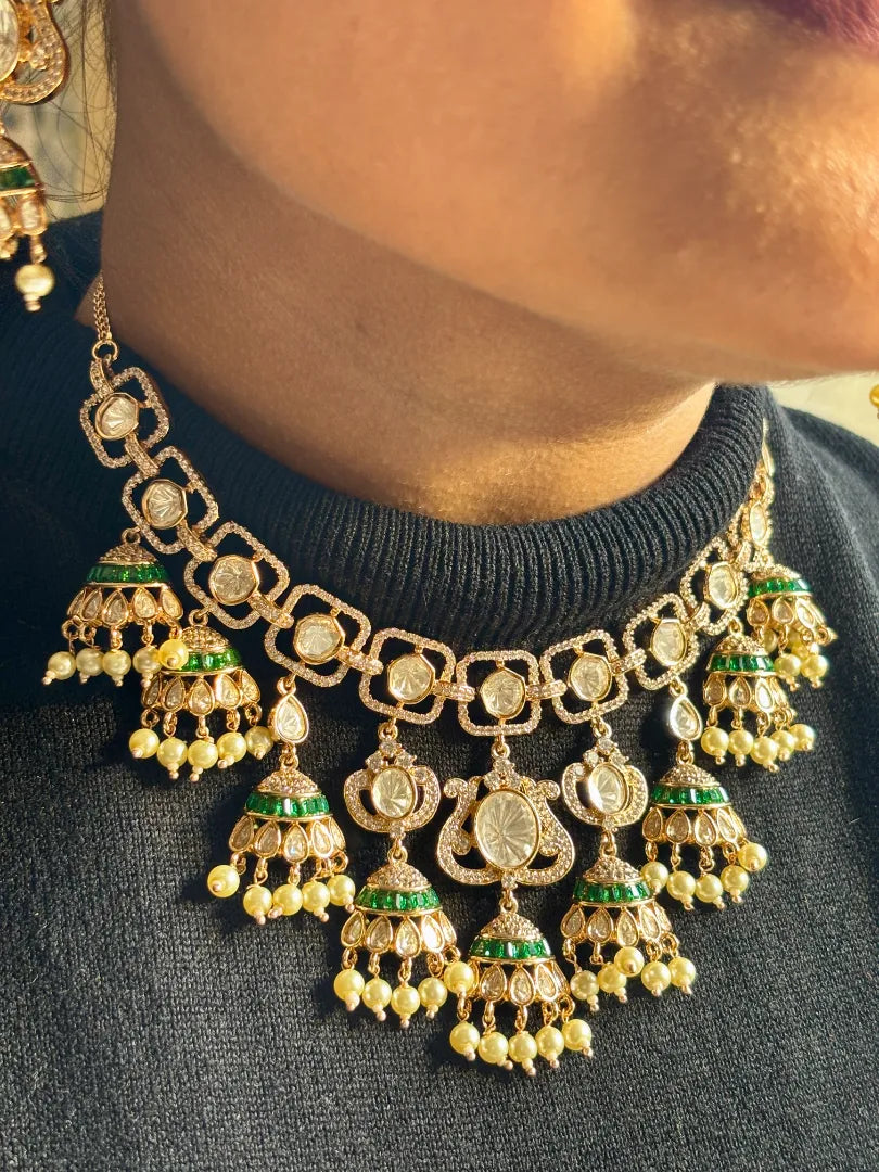 Gulnaaz Kundan Waterfall Necklace