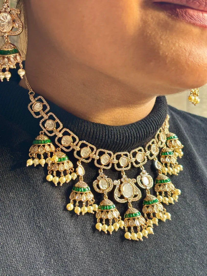 Gulnaaz Kundan Waterfall Necklace