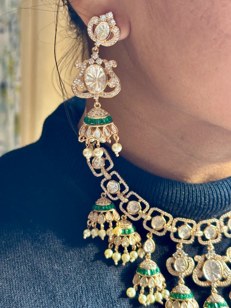 Gulnaaz Kundan Waterfall Necklace