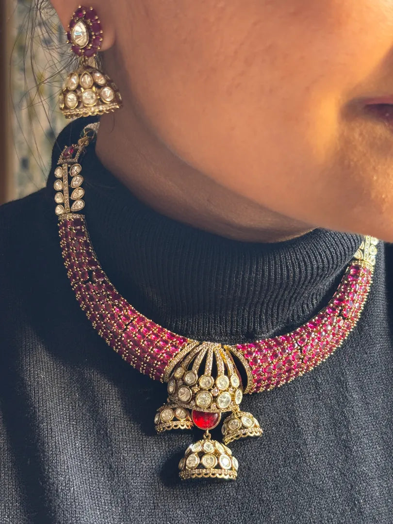 Ruby Hasli Necklace set