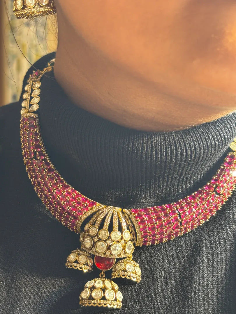 Ruby Hasli Necklace set