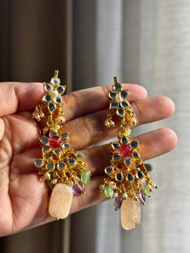 Paachi Kundan Multicolor Choker with Semi Precious Stones