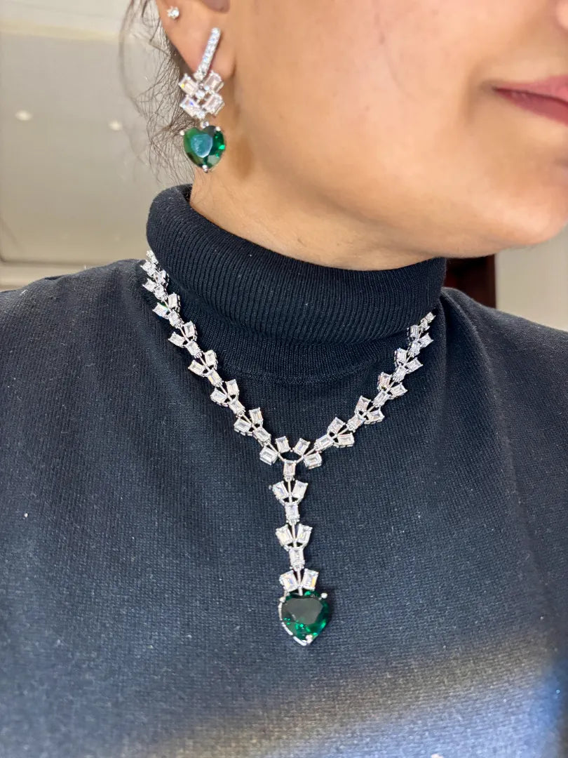 I heart You Emerald Necklace Set