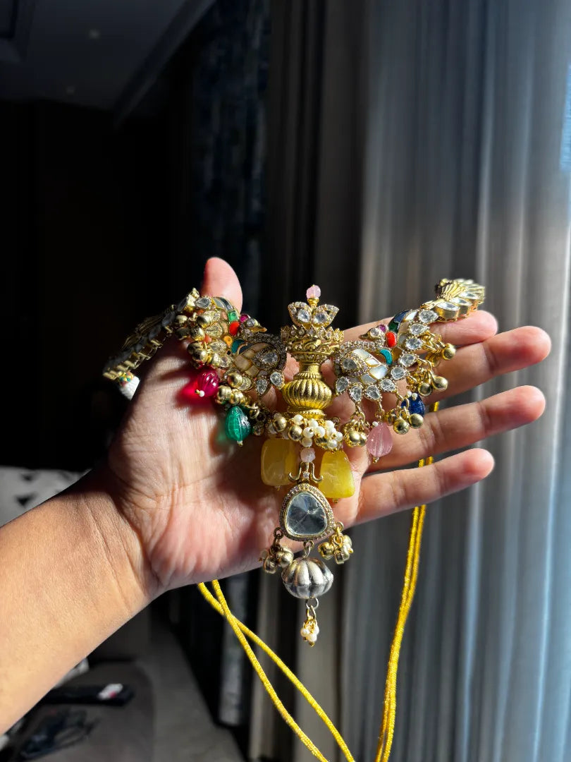 Heritage Revival Ruh E Sona Necklace With Semi Precious Stones