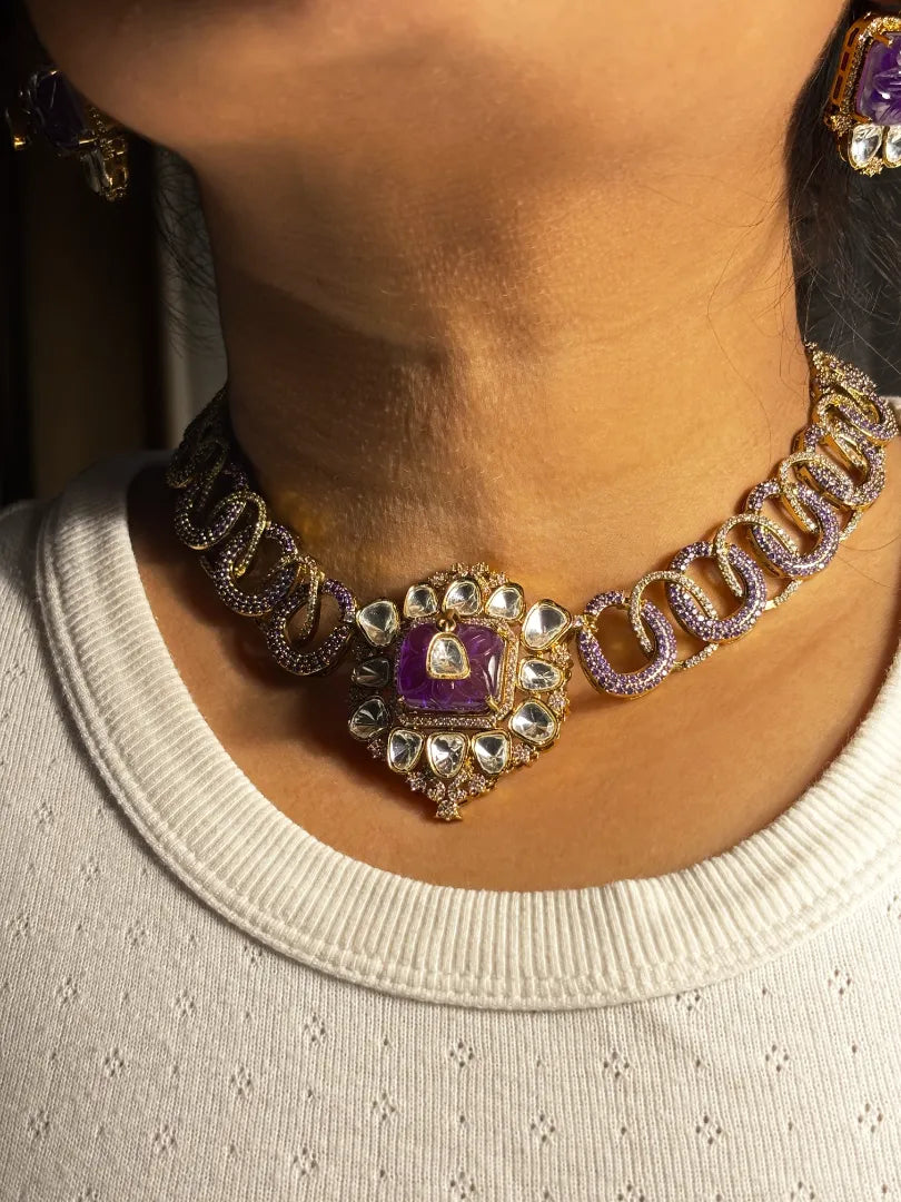 Isola Lavender Choker Set