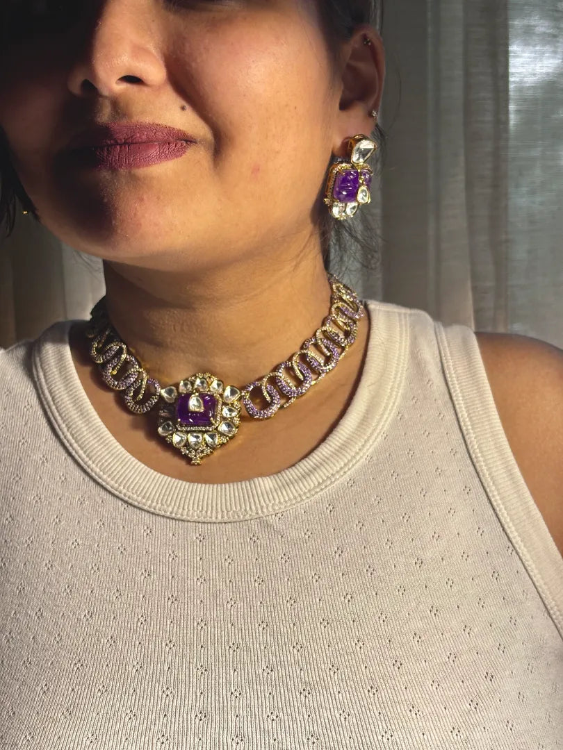 Isola Lavender Choker Set