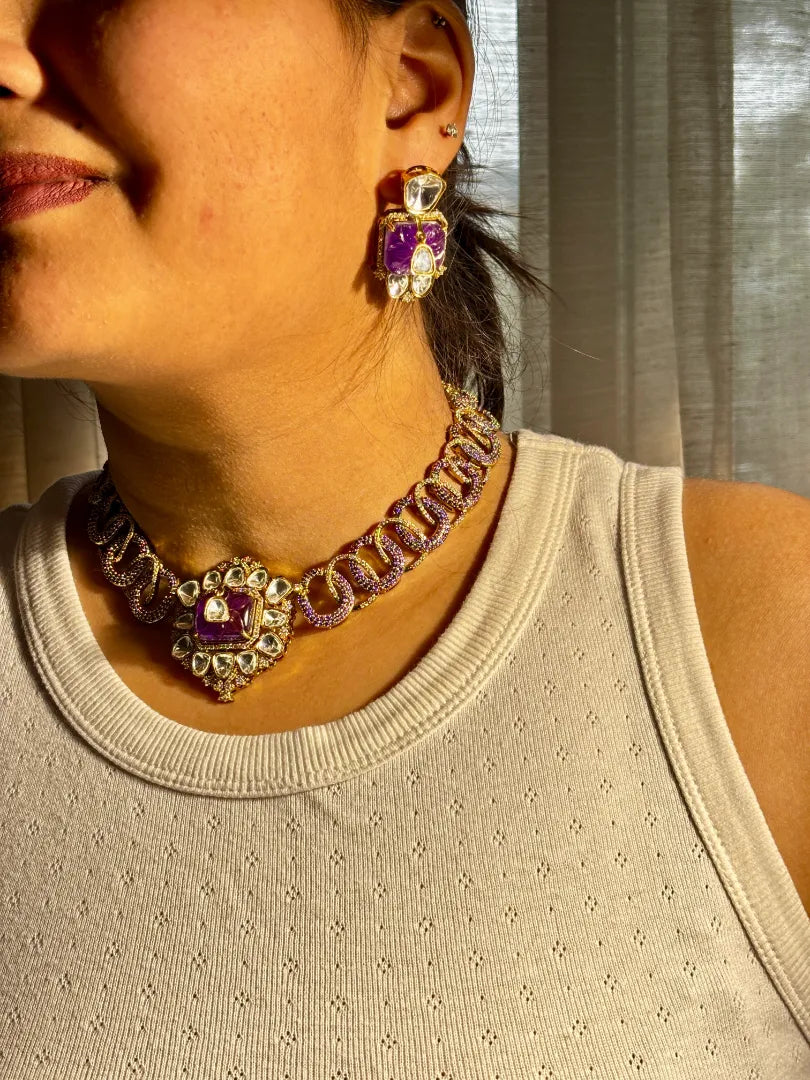 Isola Lavender Choker Set