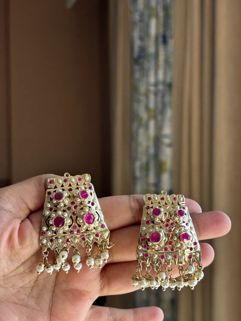 22k gold plated Adaa Statement Ruby Tops