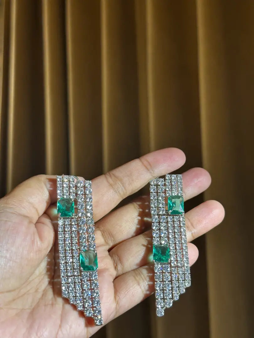 Aqua Ripple Danglers