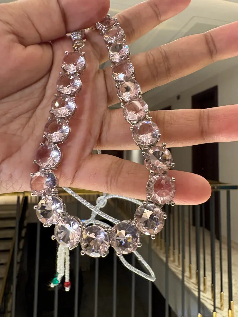 Lila Pink Sapphire Choker