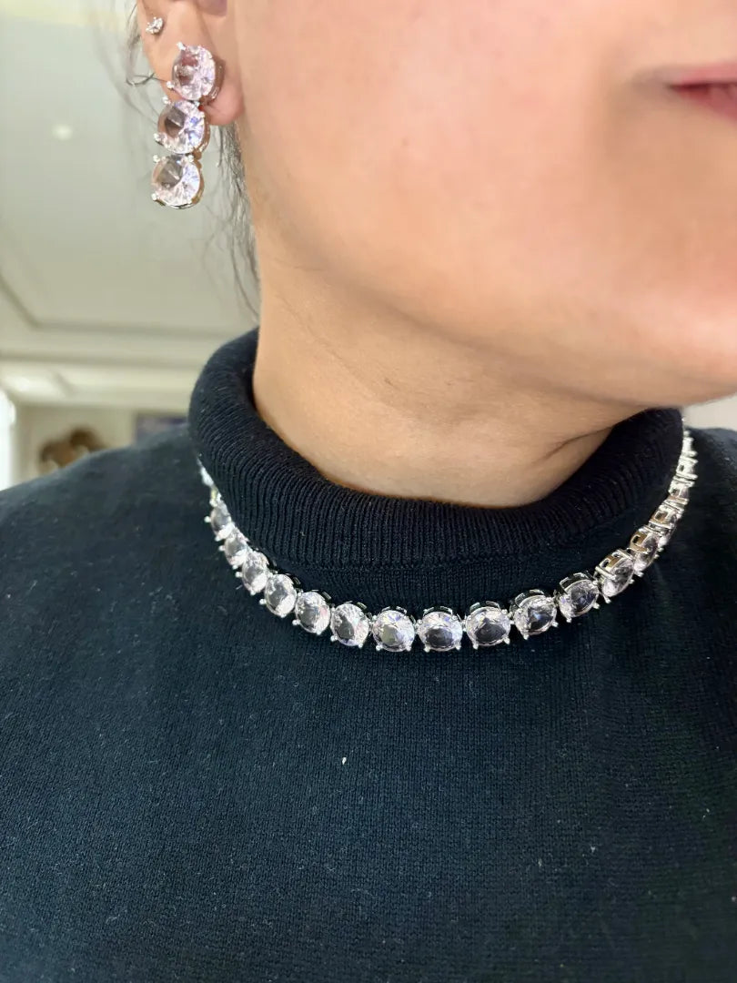 Lila Pink Sapphire Choker