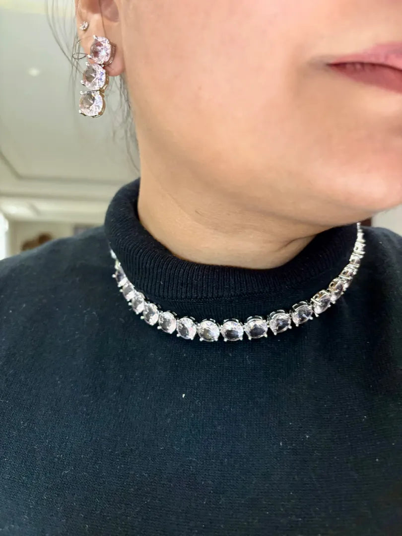 Lila Pink Sapphire Choker