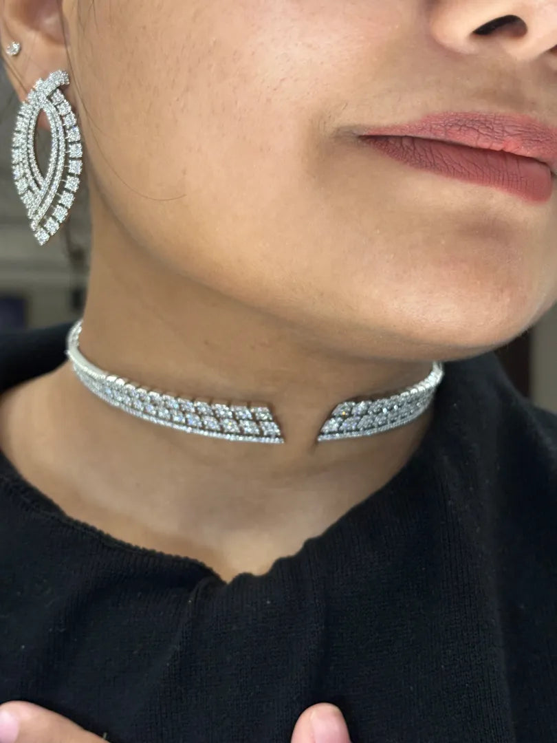 Diamond Studded Wraparound Necklace