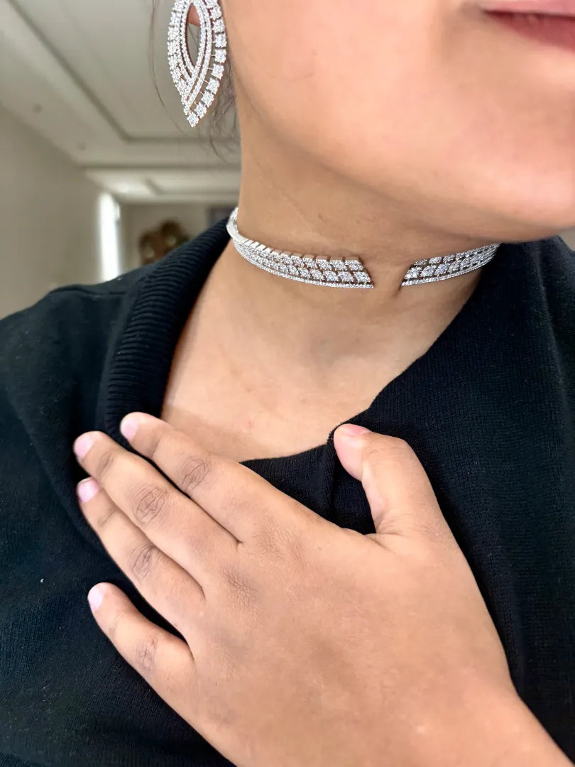 Diamond Studded Wraparound Necklace