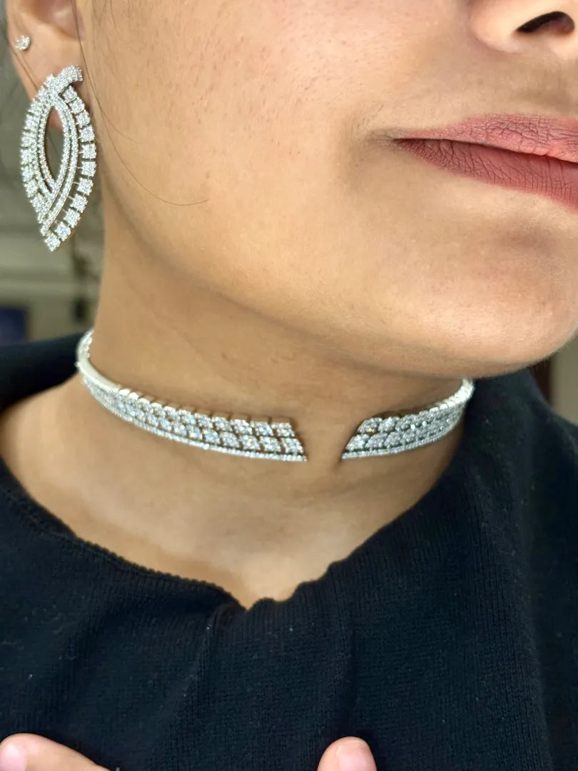 Diamond Studded Wraparound Necklace