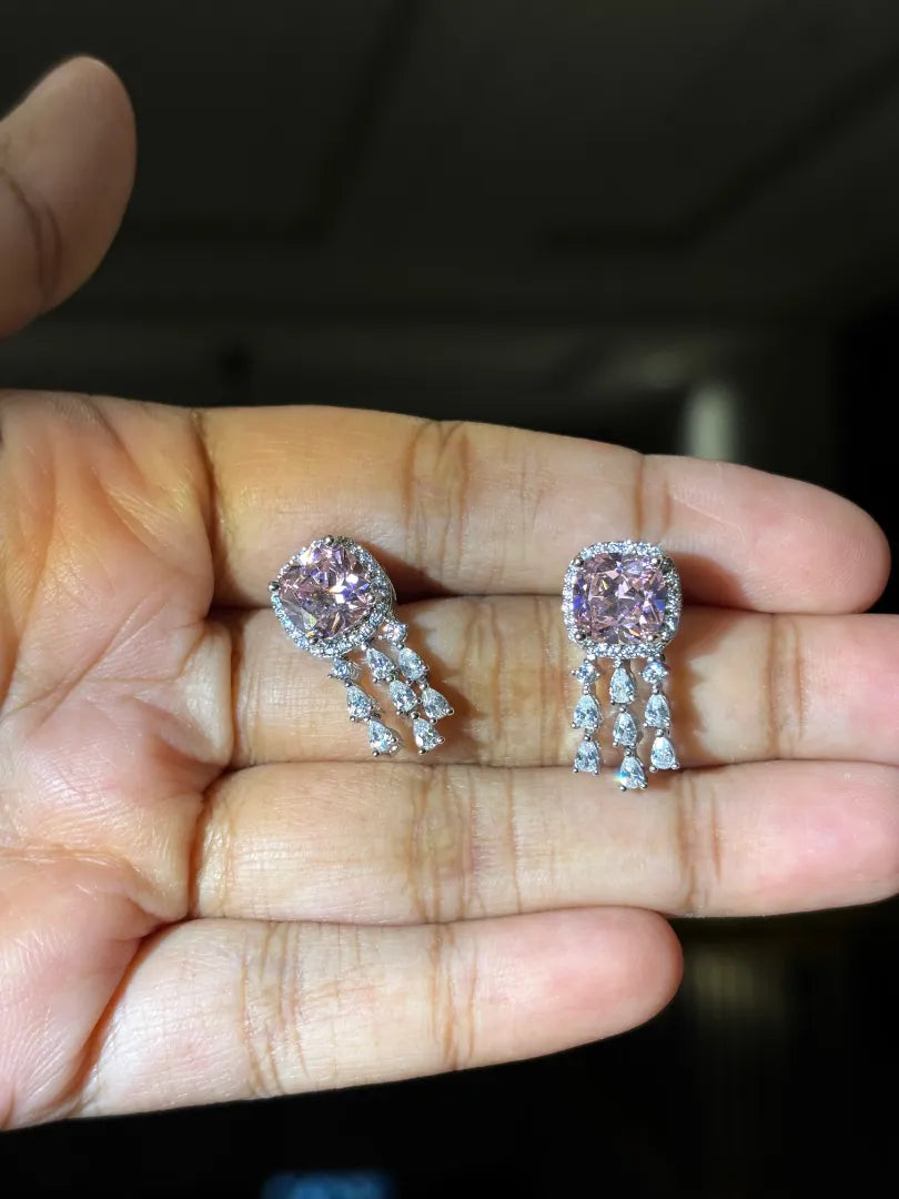 Aurora Rosaline Pink Sapphire Pendant Set