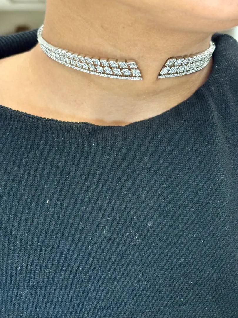 Diamond Studded Wraparound Necklace