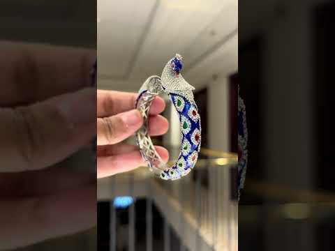 Mayur Blue and Silver Statement Bracelet